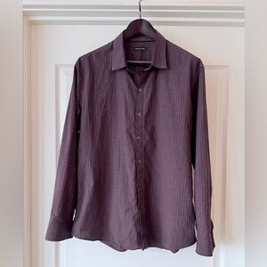 Zachary Prell Men's Burgundy Checkered Shirt